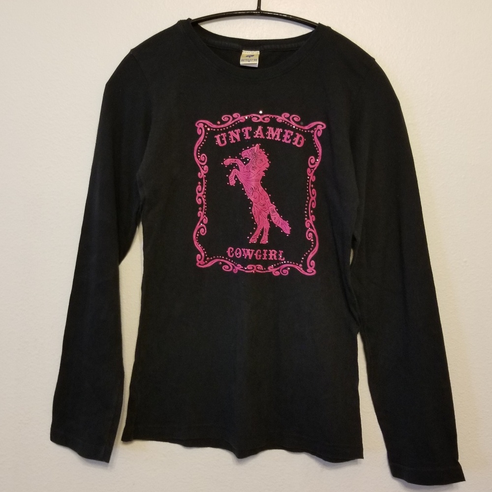 Ransom Ranch Untamed Cowgirl blinged out tee